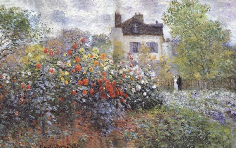 Claude Monet The Artist-s Garden in Argenteuil Norge oil painting art
